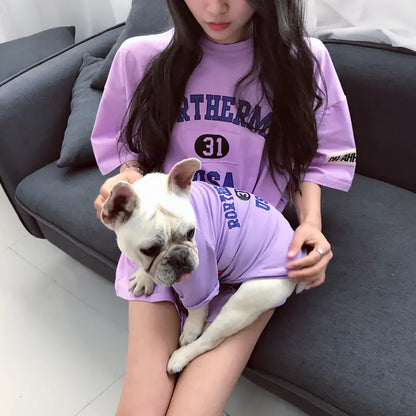 Pet Parent-Child Matching Thin Short Sleeve Shirts