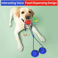 Indestructible Interactive Chew Toy with Suction Cup