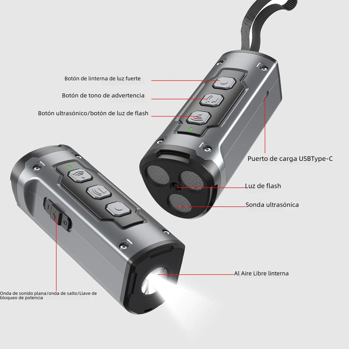 Gentle Ultrasonic Dog Repeller with Flashlight Feature