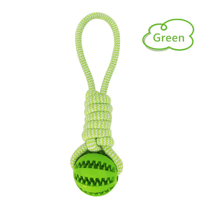 Interactive Rubber Dog Toys with Treat Leaking Balls